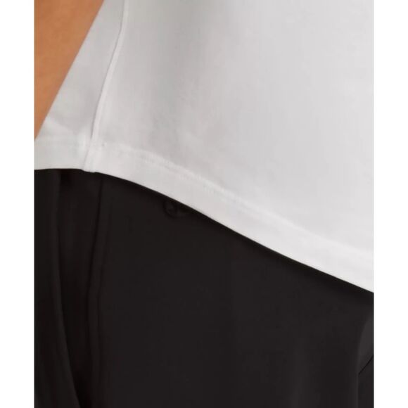 EUC Lululemon Love Curved-Hem Crewneck T-Shirt White Pima Cotton Size 2 Capsule - Picture 10 of 11